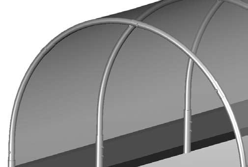 CLEARSPAN GRAB BAG SHELTERS Once the cover is attached to one end rafter, move to the remaining end, stretch the cover in place, and secure it as previously described.