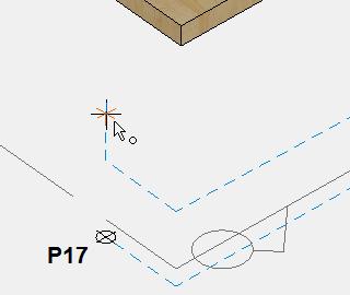 The function should still be active. Rotate the model onto the other side so that you see the line on the seepage chamber.