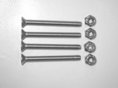 with locknuts (12) 2 ½ machine screws With