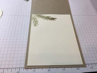 Die cut 3 pine needles from scrap garden green card