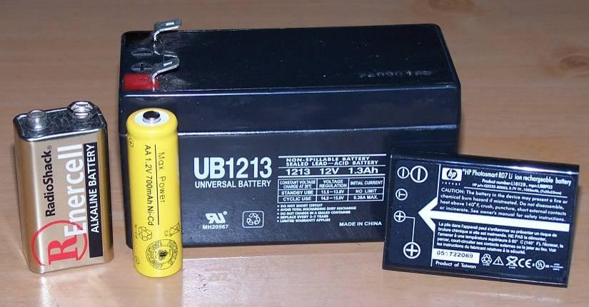 Batteries: Of the battery types listed below Lithium-ion offers the longest life when used with a hand-held radio, assuming each battery is the same physical size.