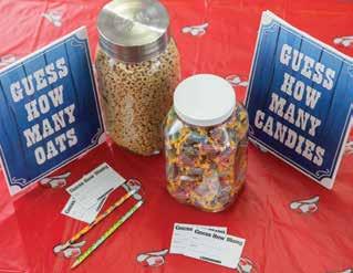 Invite students to guess how many pieces of oats (toasted oat cereal), candies, or pages in a stack of books. Trivia on the Trail Share a daily trivia question that relates to your Book Fair theme.