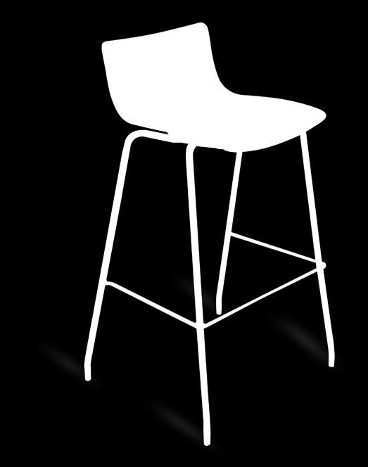 4-waves chair 4-waves chair High stool 4W-1H-PP Dimension: W455 x D445 X H810/ 950mm, seat height 610/ 750 mm Chair