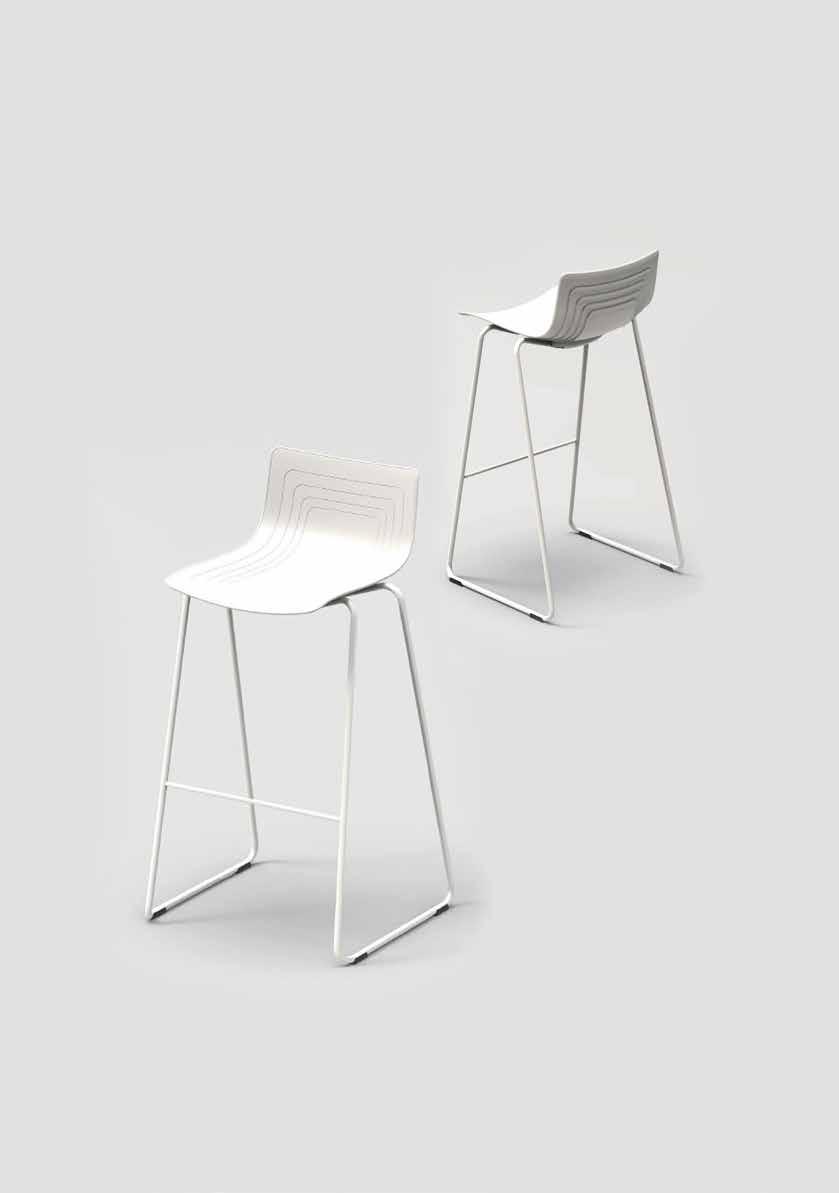 4-waves chair 4-waves chair Sled High stool 4W-2H-PP Dimension: W480 x D455 X H950mm, seat height 755mm Chair shell: Made by 100% virgin polypropylene for high impacting resistance and weatherproof.