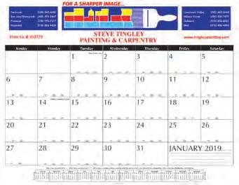 YK Contractors Style Desk Pads NOW OFFERING FULL COLOR PROMOTIONAL CALENDAR PRINTING FOR ONLY A FEW CENTS MORE. 0 Series Size: months, choose starting month 8"0.