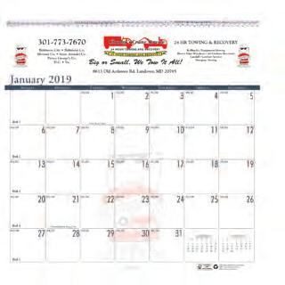 Full-Color Custom Calendars YK : / / Monthly imprint area perfect for logos, contact information, photos, promotions, etc.