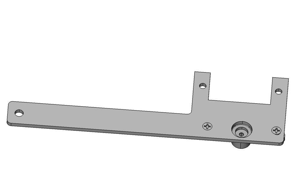 Arm Assembly From the top side, use the two pointy screws and screw from the arm segment into the servo