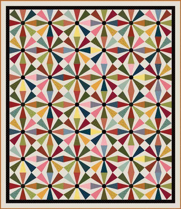 00 Trinkets KATHY HALL Primitive Pinwheels Quilt Design: Heidi Pridemore Quilt Size: 5 6