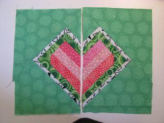 rectangle half-heart block. (See photo 4B) Repeat for the opposite rectangle half heart.