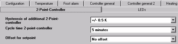 Direction of the control normal inverted The format of the control output is defined in this parameter.