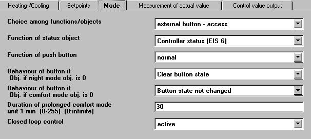 Base setpoint for comfort operation unit 1 C (7-40) This parameter is used to calculate the setpoint values. The setpoints for comfort, standby and night mode are based on this value i.e. all these setpoints can be adjusted via this parameter.