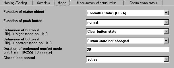 This value has the same meaning as the object Base setpoint whereby the object has a higher priority (see also the description for object no. 10). Increase cooling in standby 20 mode unit 0.