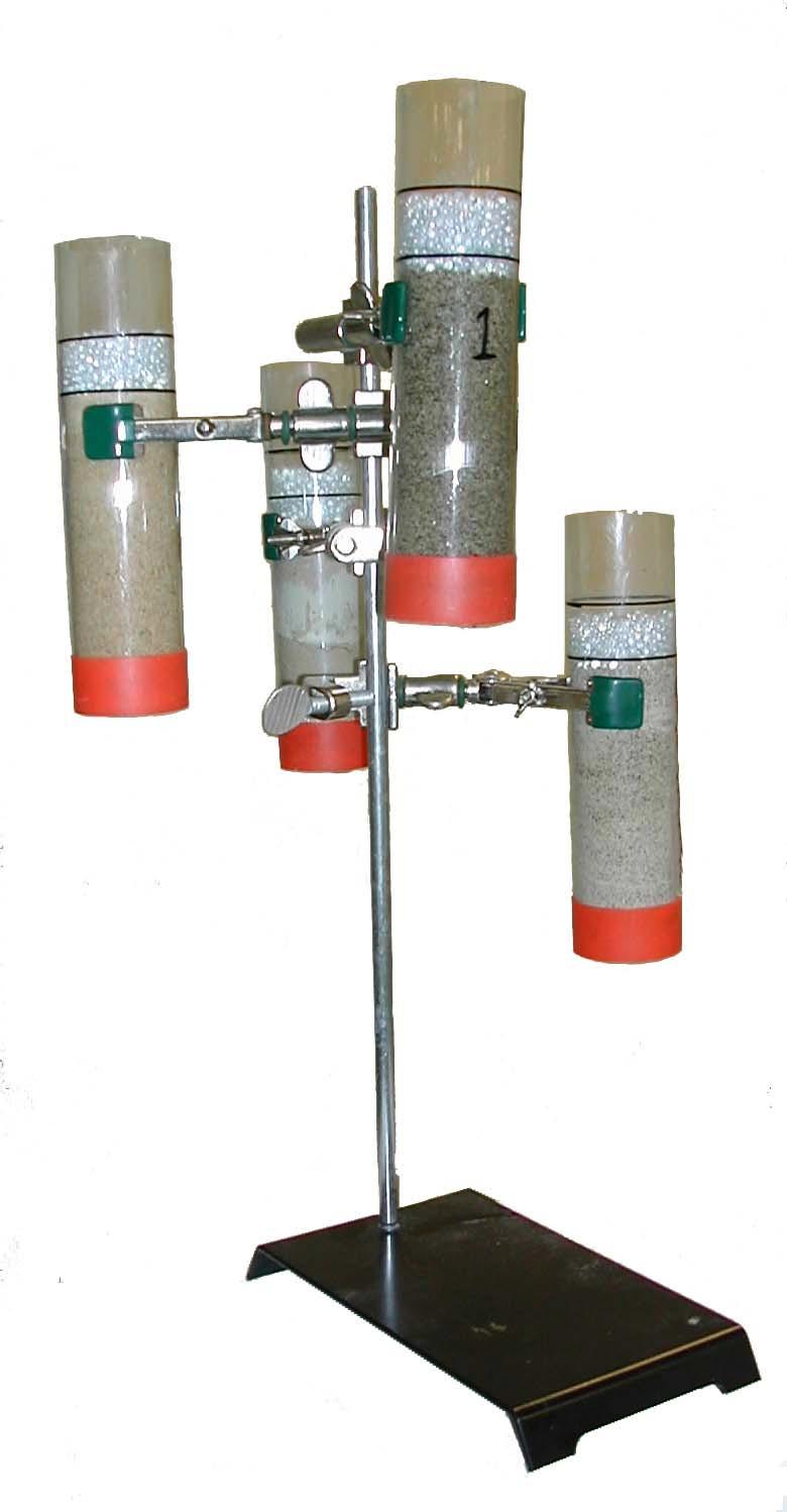 Page 1 Materials How-to for Grungy Groundwater Activity Ringstand set-up for Flow-through activity (one per group) Ringstand, 1 Clamps, 4 Tubes, 4 Tube caps, 4 Wire mesh inserts, same diameter as