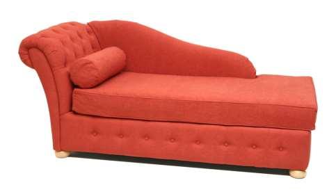 CH LOUN: is an upholstered sofa in the shape of a chair