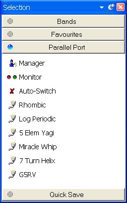 Selection window: displays a Parallel Port pane in the main HRD selection window. See Selection Window on page 65. Monitor The monitor window is started from the Tools > Parallel Port menu.
