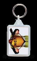 (w) x 52 (h) x 6 (d) Printed insert area: 38mm diameter Great value promotional keyring K16 : Rectangular Budget Keyring Popular mid-size clear acrylic keyring Dimensions (mm): 42 (w) x 67 (h) x 6