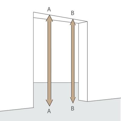 Substract minimum 2 3/4" from the rough opening width (recommended: 3 1/4") and minimum 2 1/4" from the rough opening height (recommended: 2 1/2").