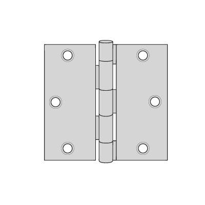Finish: Satin Chrome (other finishes are available upon request) Plain-Bearing Hinges All steel base material.