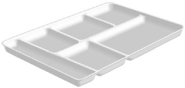 Compartment Trays Grease and water resistant Food placed directly on trays Great for schools and institutions Cafeteria Trays 100%