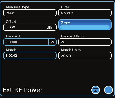 The power sensor can measure both peak power and average power. Crest factor is the ratio of the peak power to the average power.