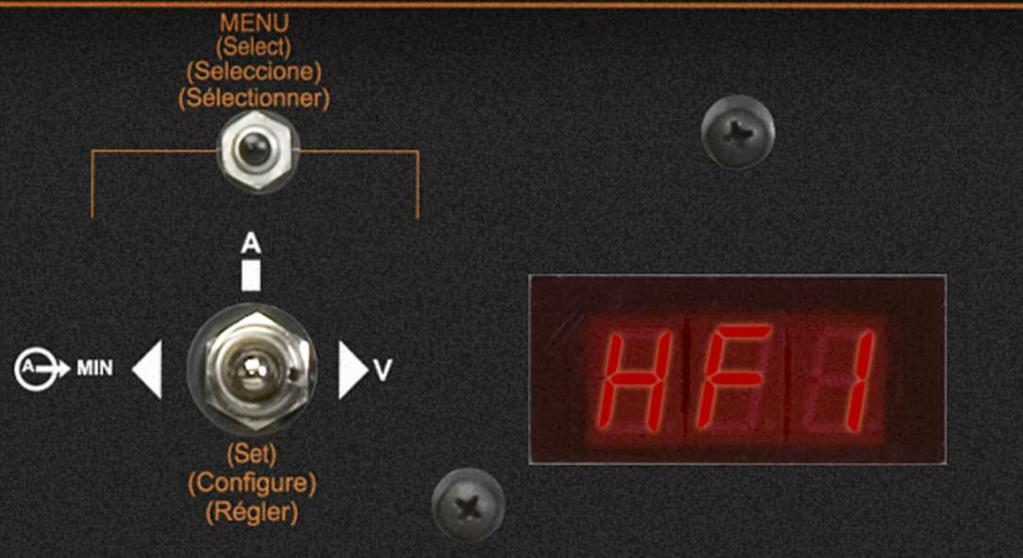 H 1 2 3 4 & 7 5 6 SET-UP MENU Press and hold the menu button to display up to seven programmable parameters.