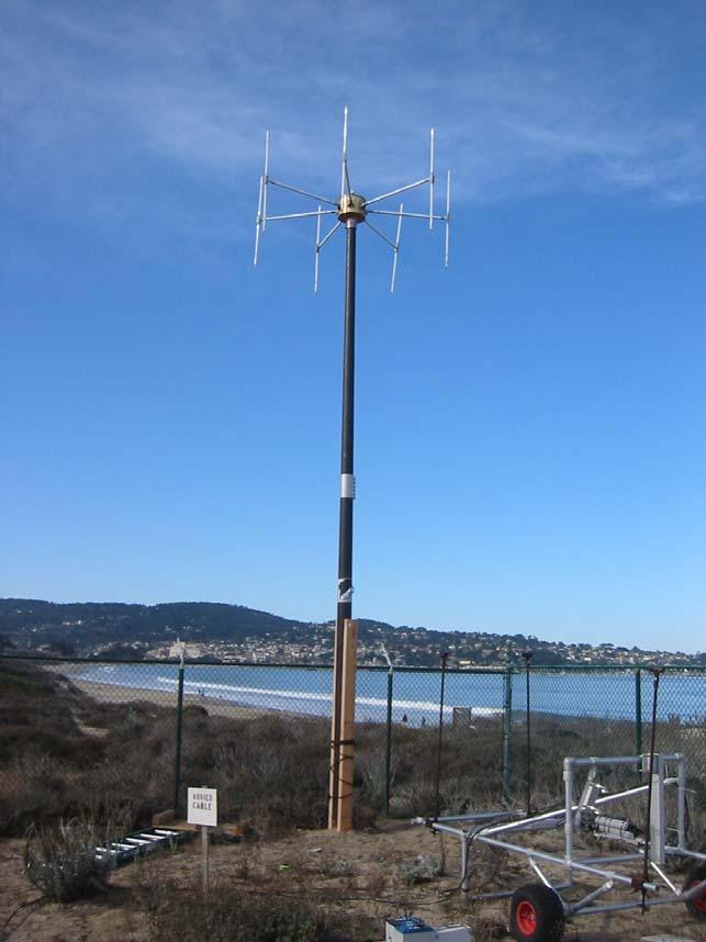 high mast 9-foot (3-m) arms 8-foot (2.