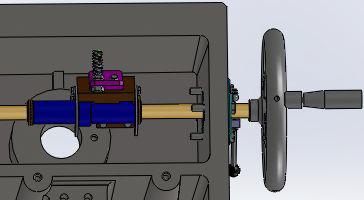 17. Install the remaining parts of the locking mechanism on the handwheel shaft and the trip