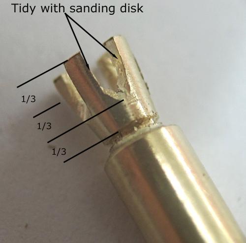 A sanding disk is also now used to finish the claws on the inside.