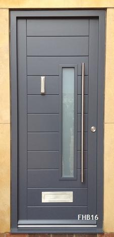 We can make any style of contemporary door from a range of woods. European Oak and Iroko are popular for a natural/stained finish. If you would like a painted finish then idigbo hardwood is used.