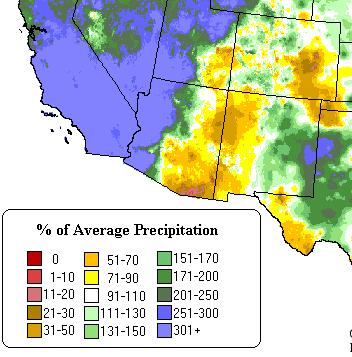 1-month Percent of Average Precipitation October 2004
