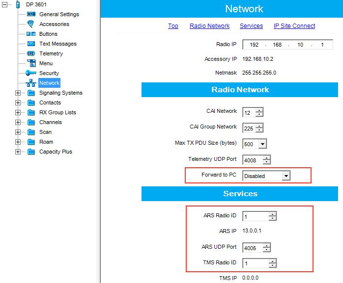Linked Capacity Plus 19 2. In the Network tab configure the necessary settings. In the Forward to PC field select Disabled.