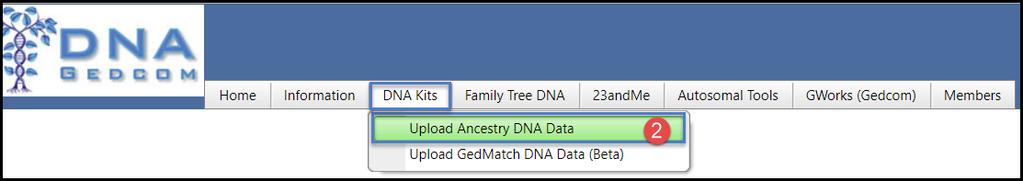 V: UPLOAD ANCESTRY DATA TO BEGIN THE GWORKS PROCESS IMPORTANT!