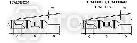F Forming F Forming (TCAL) Sym. TCALFB0204 TCALFB0307 TCALFB0410 TCALFB0510 A (max) 2.80 3.00 4.00 5.00 B (max) 5.00 7.00 10.