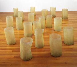 Repetition Nineteen III, 1968 Fiberglass and Polyester Resin 19 Units, height of each: 19 to 20 ¼ in; Diameter: 11 to 12 ¾ in. Hesse began to work in fiberglass in 1965.
