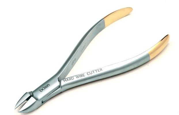 Hard Wire Cutter Easily cuts any size archwire, ligature or pin. The T.C. inserts will maintain their sharpness and perfect allignment. Minimum Cutting Capacity:.012 (0.3mm) archwires up to.021 x.