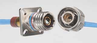 current quadrax design** our strategically spaced inner contacts form two 00 Ohm matched impedance differential pairs Outer contact has rugged wall section for durability vailable in size 8 crimp