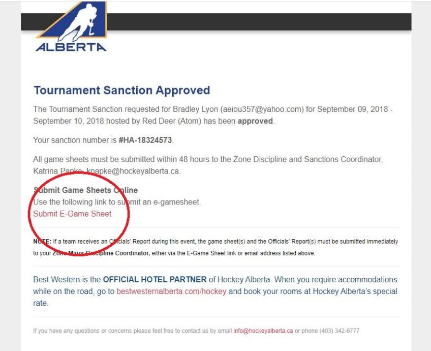 Introduction For the 2018-19 season, Hockey Alberta requires e- gamesheet(s) be completed for each Exhibition Game and Tournament sanction issued.