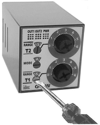 W Series Instructions: Setting W r Range Selector Mode Selector 1 Range Selector Setting Knob 1 Setting Knob 1. he switches should be securely turned using a flat screwdriver mm wide (maximum).
