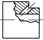 Engineering Graphics - 2 6. Identify the standard name of the jagged line in this broken-out section: A. Granite line B. Section line C. Break line D. Cutting plane line E. Phantom line 9.