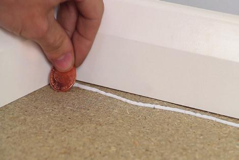 2. Lay the Pennies If you are laying your pennies in a random fashion it's best to start at a corner and work along in a row using the wall/skirting board as a guide.