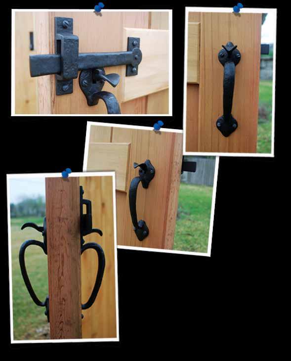 Double Thumb Latch 8 40-330 (Gate 1-1/2 to 1-7/8 Thick) 40-335 (Gate 2 to 2-3/8 Thick) 40-340 (Gate