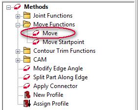 Leave the picked edge marked and then click on Move in the folder Move Functions.