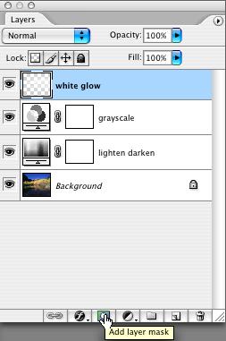 Step 12: (Optional) Create a Layer Mask to Hide the Glow in Unwanted Areas If the white glow is showing on areas of the image that should not have a glow, try applying a layer mask to the white glow