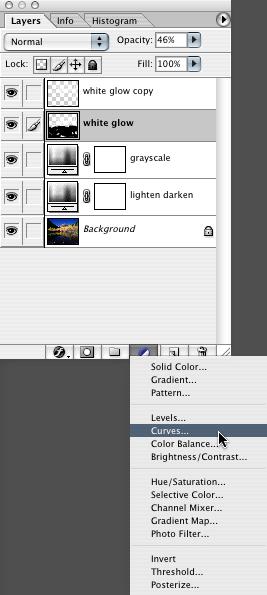 Step 13: Create a Curves Layer to Darken the Sky Now that the white glow is perfected, let s move on to the darkening part of the