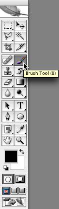 Step 15: Eliminate Areas that Don t Benefit from Darkening Choose the Brush tool ( b ). In the Options Bar, make sure that the Brush Opacity and Flow are set to 100% and the Mode is Normal.