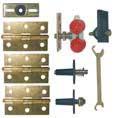 Sliding & Folding Door Gears Opening Width : Type of Door : Max Leaf Max Leaf Weight : Door Thickness : 500mm, 800mm or 2400mm For wardrobe doors 2400 x 920 x 40mm 25kg 6mm to 40mm An easy to fit kit