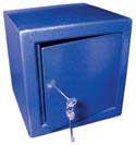 Asec - Utility Safe AS6008 Type of locking : Outside measurements : Inside measurements : Weight : Colour : Key H 305 x W 305 x D 305mm H 302 x W 302 x D 302mm 5kg Blue British made Flock lining