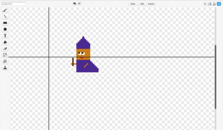 162 CHAPTER 7 Using conditionals to build your fixed shooter But don t worry if you drew your sprite somewhere else on the canvas. You can always center it. Go to the Sprite Zone and click the wizard.