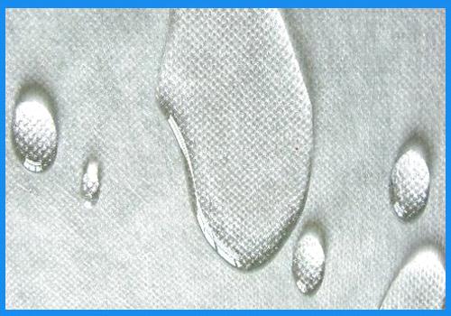 the hydrophobic properties that the water can not get through the nonwoven surface.