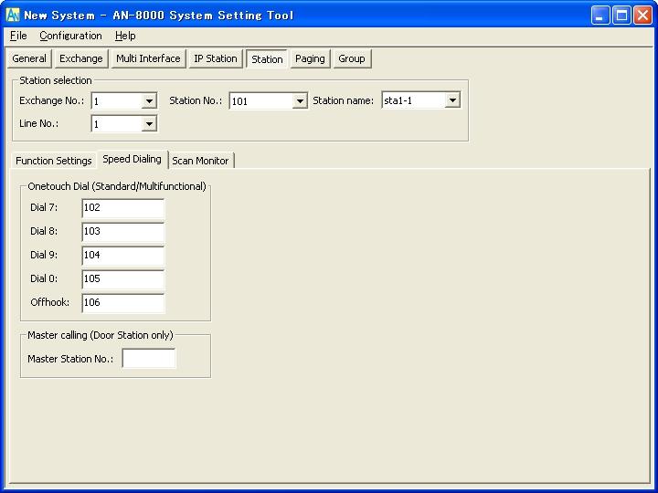 Chapter 5: SYSTEM SETTINGS BY SOFTWARE 5.7.2. Speed dialing settings Step 1. Click "Speed Dialing" tab to display the following setting screen.